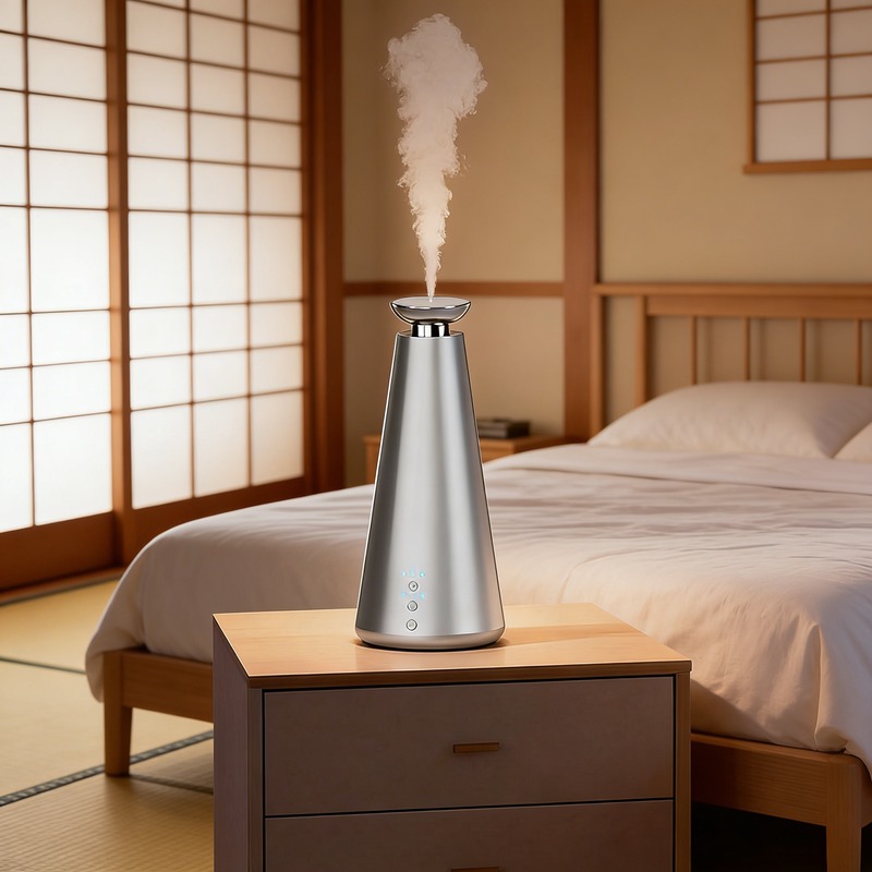 SV-C06 lighthouse diffuser detail – premium desktop aroma diffuser China – Scentvita