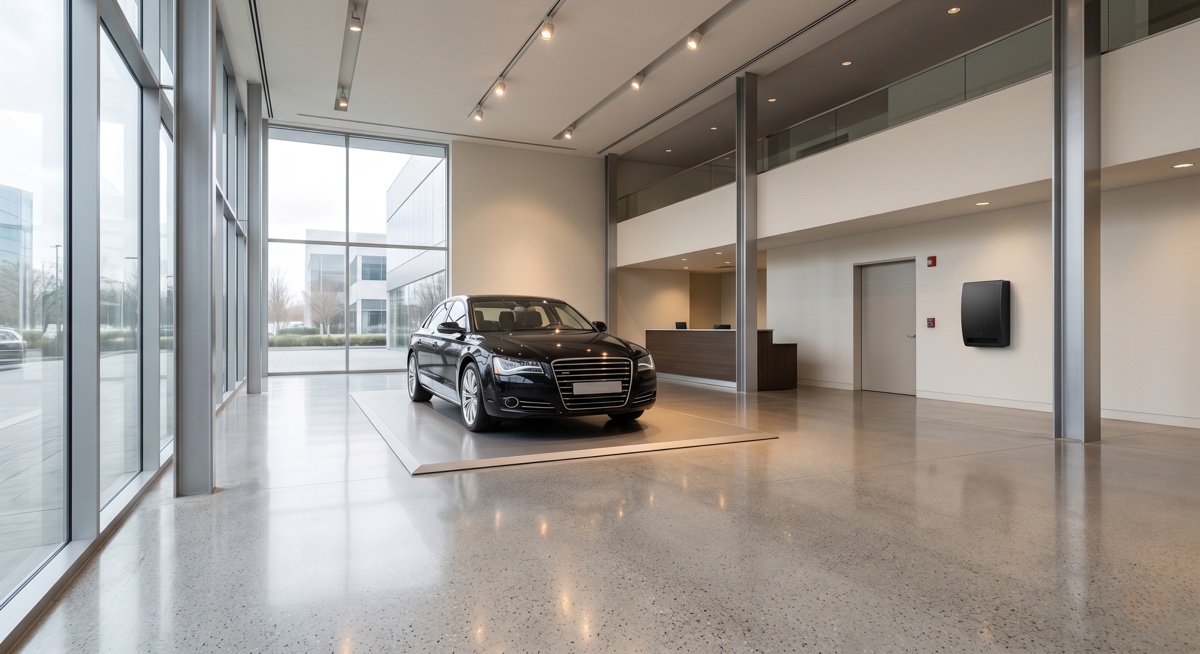 scent marketing for car dealerships – cold-air diffuser in luxury car showroom – Scentvita