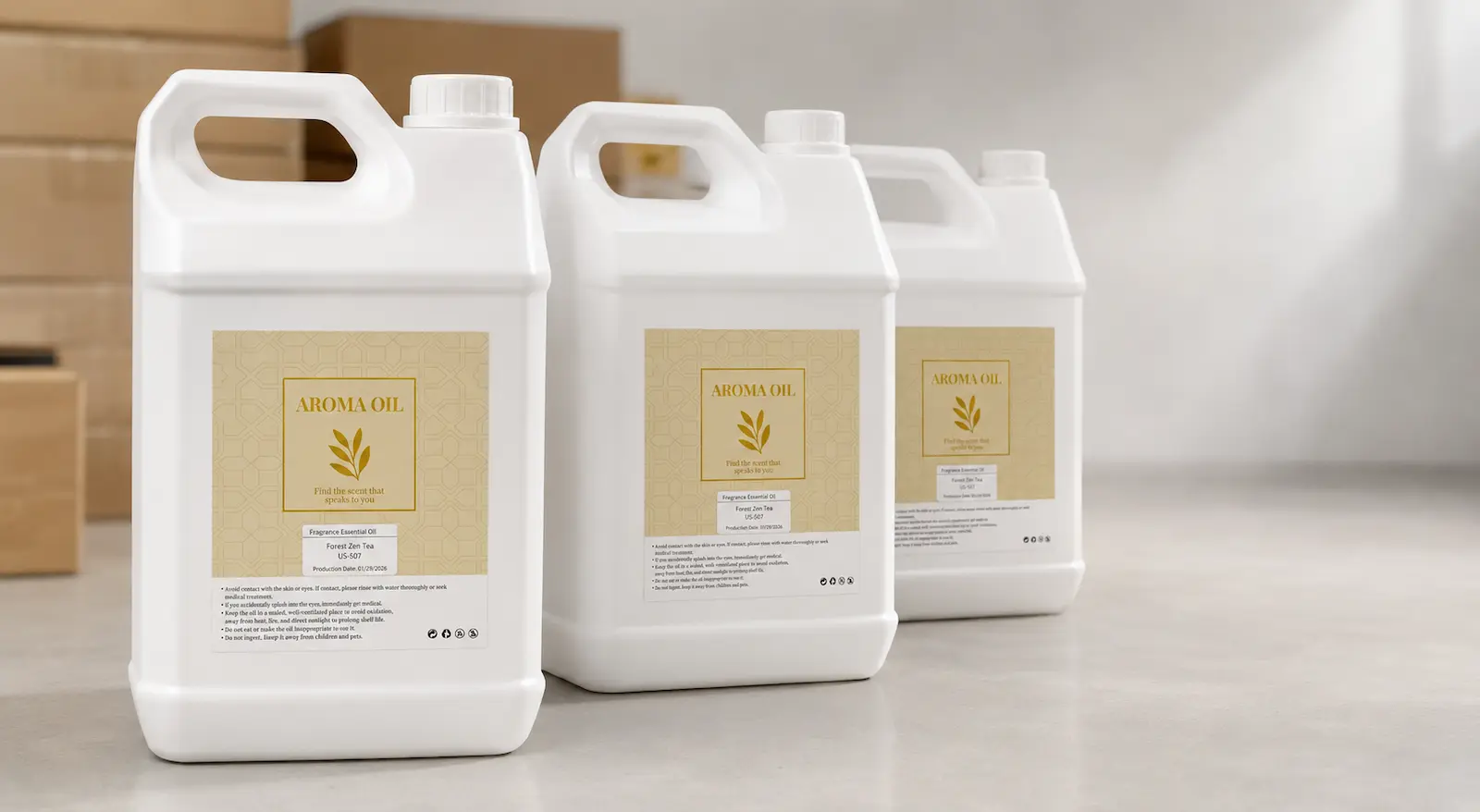Bulk fragrance oil containers for wholesale supply