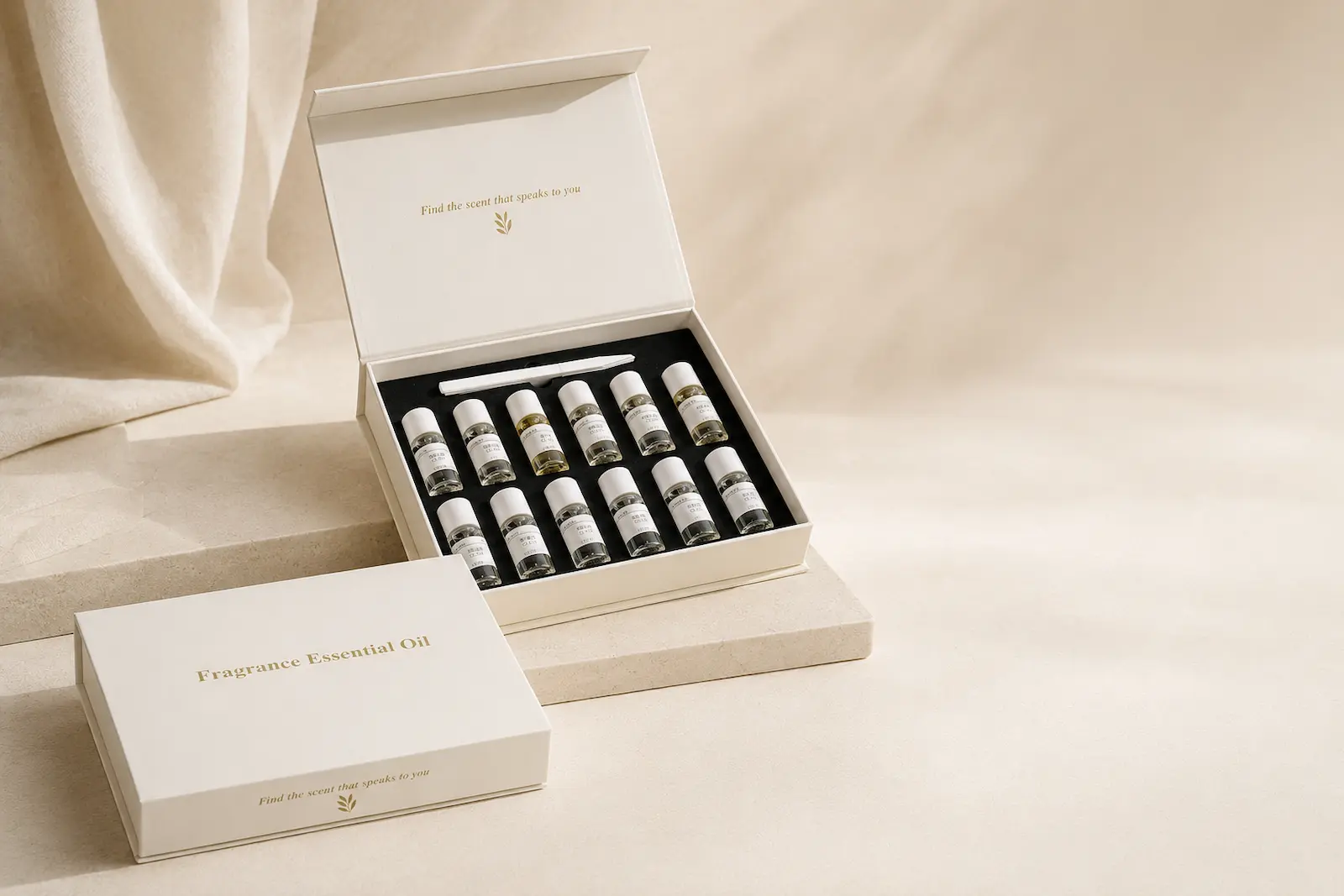 Fragrance oil sample kit for scent selection