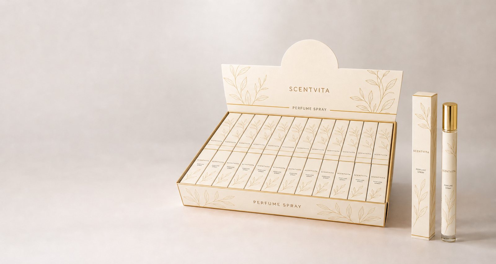 Private label slim perfume counter display box