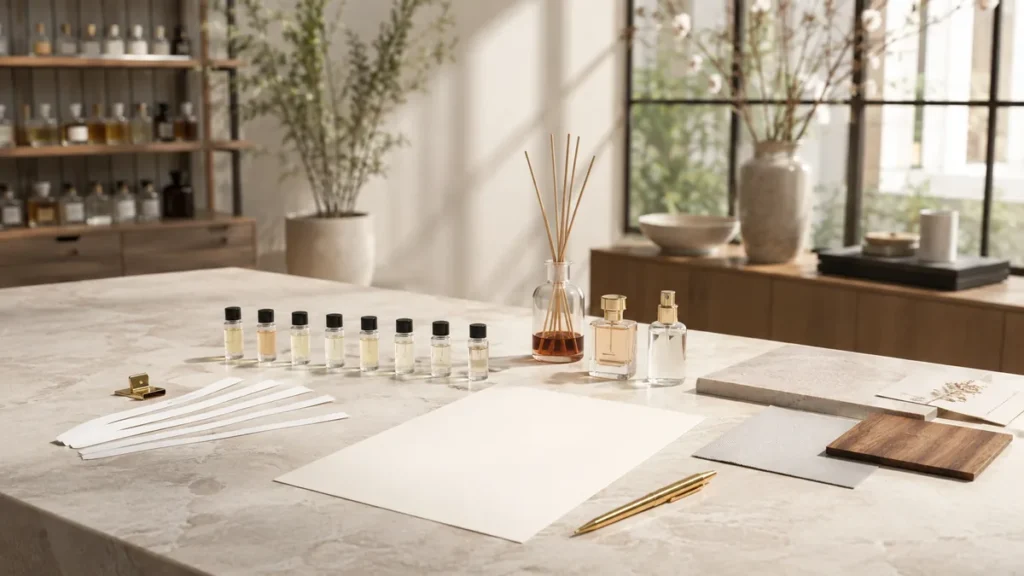 Same fragrance in different products – fragrance development samples – Scentvita